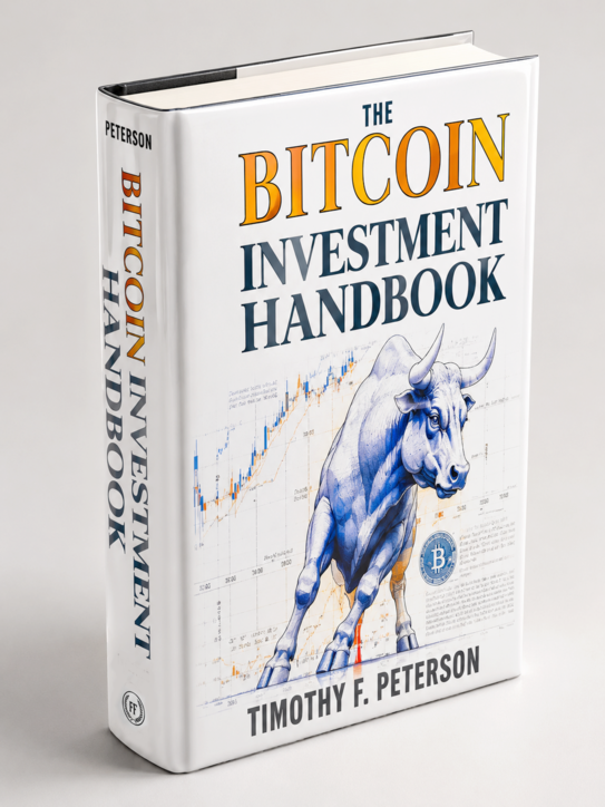 The Bitcoin Investment Handbook — 3D cover render